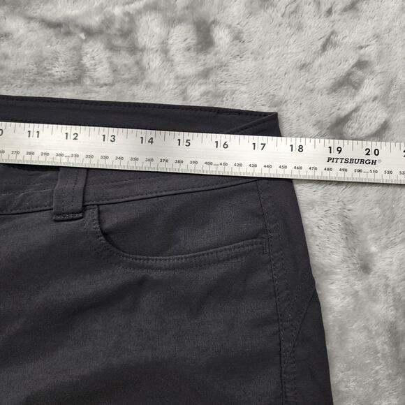 Eddie Bauer Pants Womens 12 Black Stretch Nylon Crop Capri Ruched Hem Outdoors - Picture 10 of 14